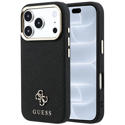 MagSafe pouzdro pro Apple iPhone 18 Pro / 17 Pro, Guess, Saffiano Small 4G Classic, Černá