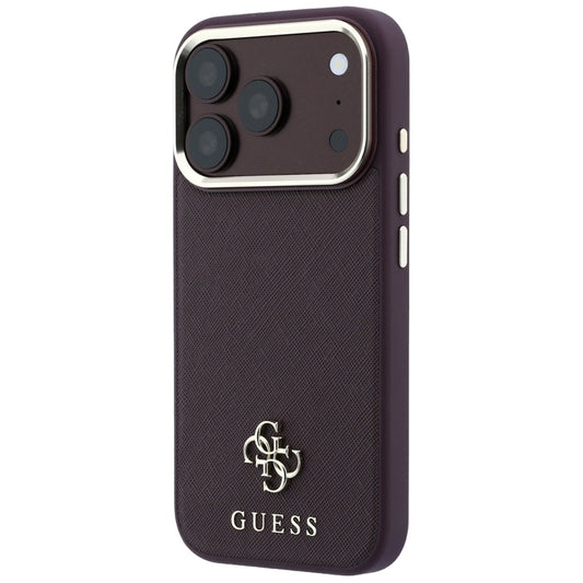 MagSafe pouzdro pro Apple iPhone 18 Pro / 17 Pro, Guess, Saffiano Small 4G Classic, Bordó