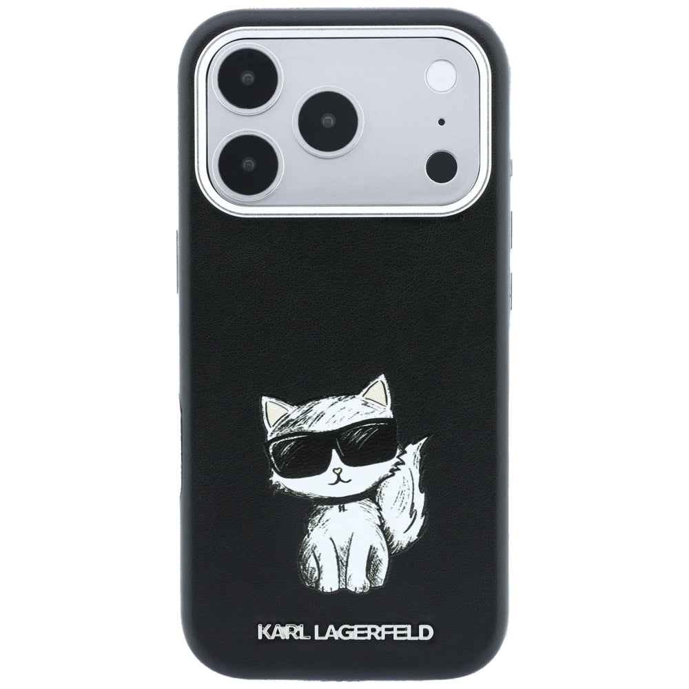 MagSafe pouzdro pro Apple iPhone 18 Pro / 17 Pro, Karl Lagerfeld, Choupette Sketch, Černá