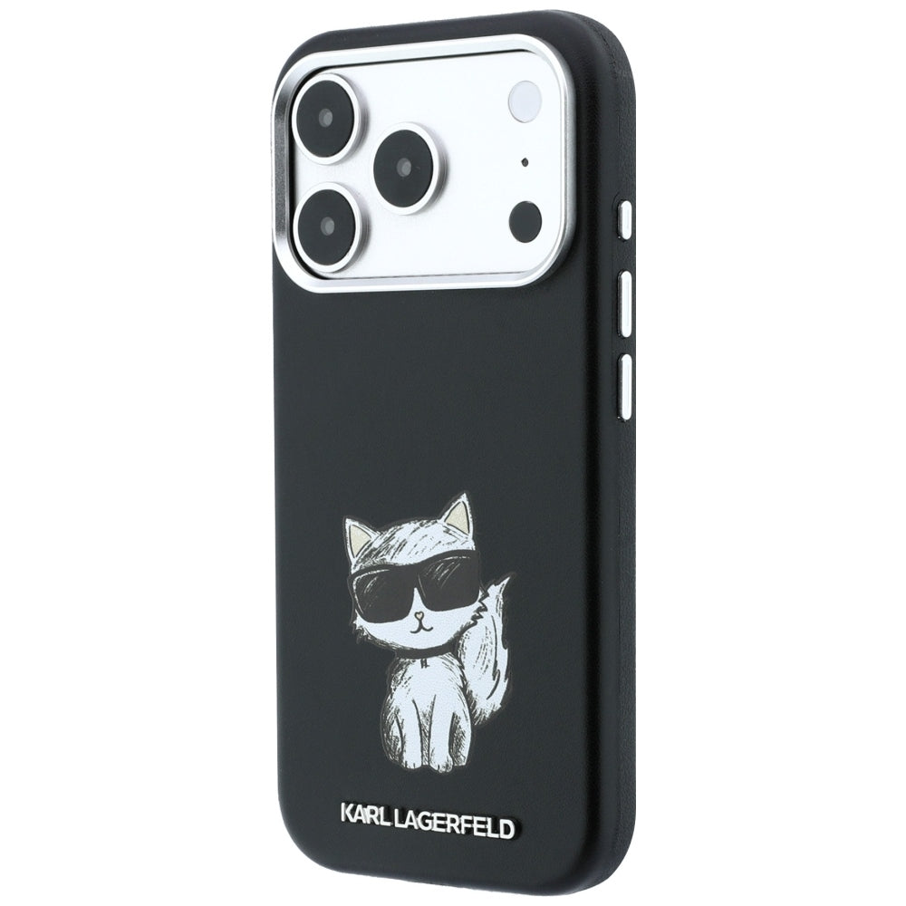 MagSafe pouzdro pro Apple iPhone 18 Pro / 17 Pro, Karl Lagerfeld, Choupette Sketch, Černá