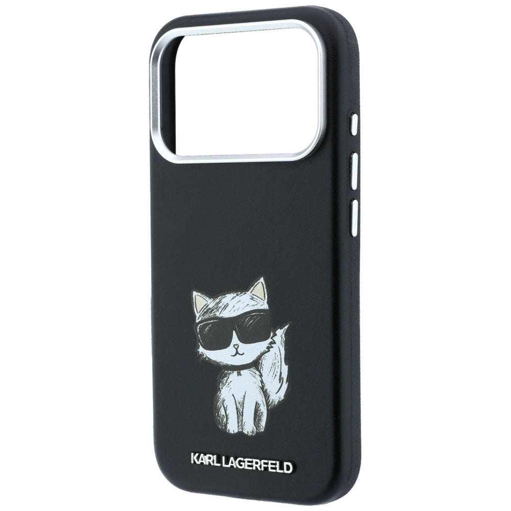 MagSafe pouzdro pro Apple iPhone 18 Pro / 17 Pro, Karl Lagerfeld, Choupette Sketch, Černá