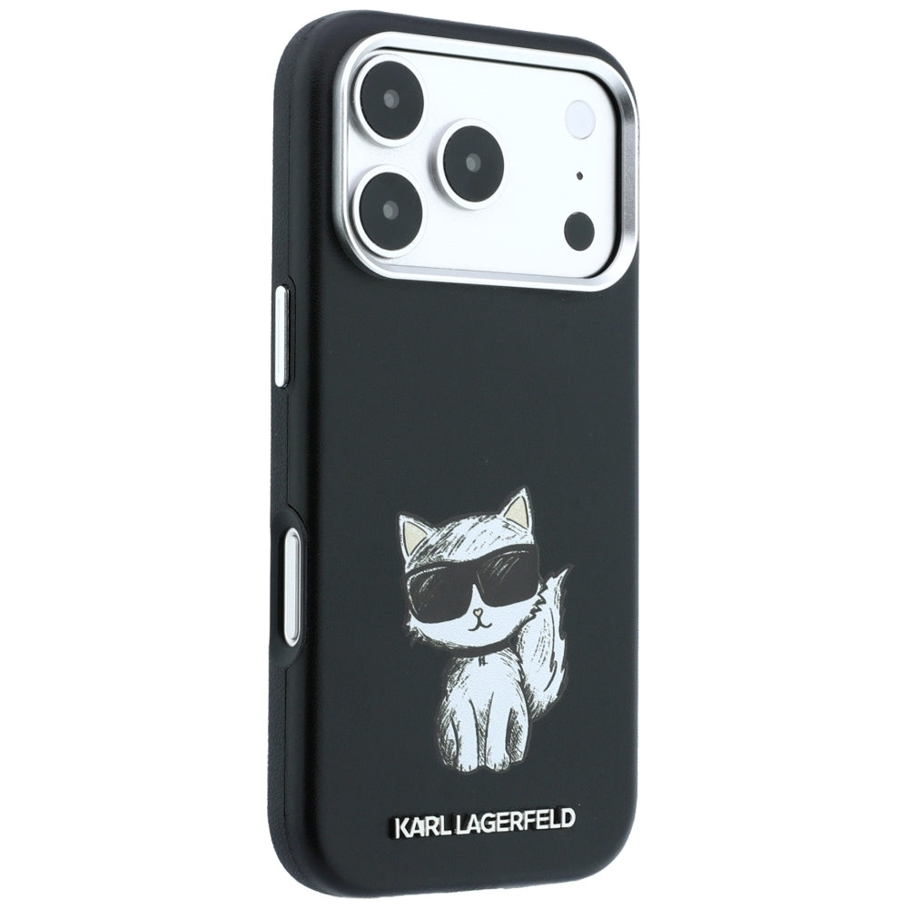 MagSafe pouzdro pro Apple iPhone 18 Pro / 17 Pro, Karl Lagerfeld, Choupette Sketch, Černá