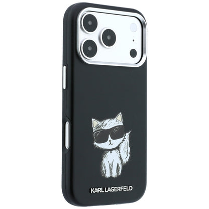 MagSafe pouzdro pro Apple iPhone 18 Pro / 17 Pro, Karl Lagerfeld, Choupette Sketch, Černá