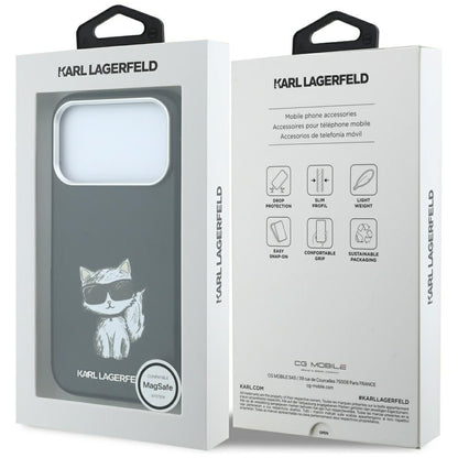 MagSafe pouzdro pro Apple iPhone 18 Pro / 17 Pro, Karl Lagerfeld, Choupette Sketch, Černá