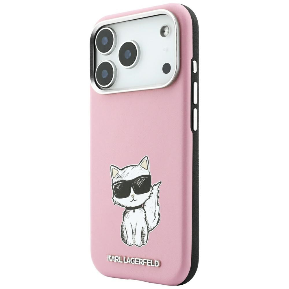MagSafe pouzdro pro Apple iPhone 18 Pro / 17 Pro, Karl Lagerfeld, Choupette Sketch, Růžová