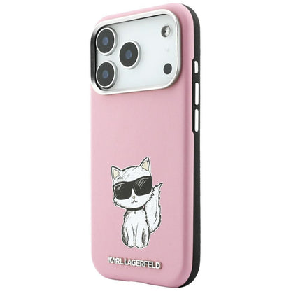MagSafe pouzdro pro Apple iPhone 18 Pro / 17 Pro, Karl Lagerfeld, Choupette Sketch, Růžová