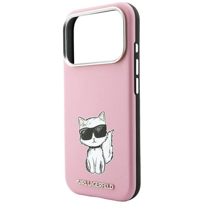 MagSafe pouzdro pro Apple iPhone 18 Pro / 17 Pro, Karl Lagerfeld, Choupette Sketch, Růžová