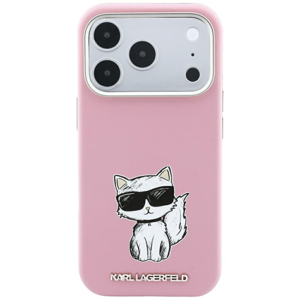 MagSafe pouzdro pro Apple iPhone 18 Pro / 17 Pro, Karl Lagerfeld, Choupette Sketch, Růžová
