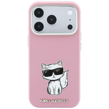 MagSafe pouzdro pro Apple iPhone 18 Pro / 17 Pro, Karl Lagerfeld, Choupette Sketch, Růžová