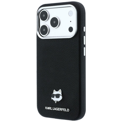MagSafe pouzdro pro Apple iPhone 18 Pro / 17 Pro, Karl Lagerfeld, Grained Choupette Head, černé