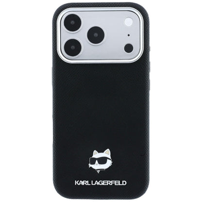MagSafe pouzdro pro Apple iPhone 18 Pro / 17 Pro, Karl Lagerfeld, Grained Choupette Head, černé