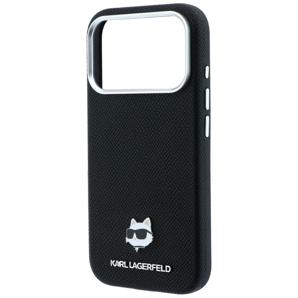 MagSafe pouzdro pro Apple iPhone 18 Pro / 17 Pro, Karl Lagerfeld, Grained Choupette Head, černé