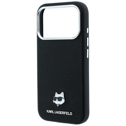 MagSafe pouzdro pro Apple iPhone 18 Pro / 17 Pro, Karl Lagerfeld, Grained Choupette Head, černé
