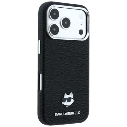 MagSafe pouzdro pro Apple iPhone 18 Pro / 17 Pro, Karl Lagerfeld, Grained Choupette Head, černé