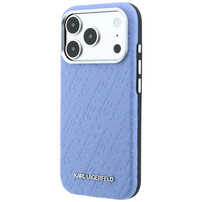 MagSafe pouzdro pro Apple iPhone 18 Pro / 17 Pro, Karl Lagerfeld, Ražené kovové logo, Modré