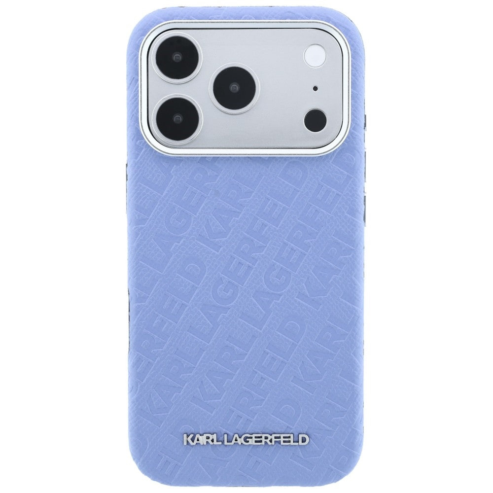 MagSafe pouzdro pro Apple iPhone 18 Pro / 17 Pro, Karl Lagerfeld, Ražené kovové logo, Modré