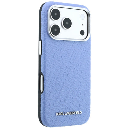 MagSafe pouzdro pro Apple iPhone 18 Pro / 17 Pro, Karl Lagerfeld, Ražené kovové logo, Modré