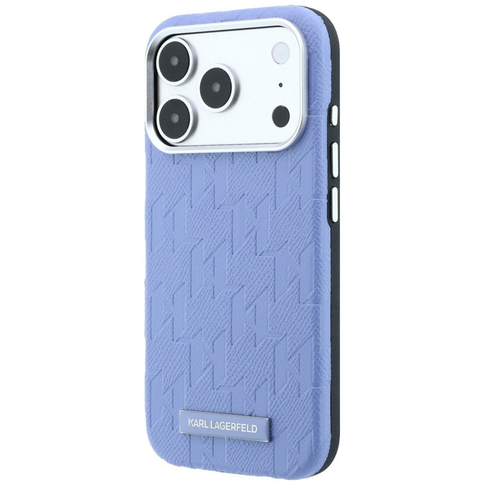 MagSafe pouzdro pro Apple iPhone 18 Pro / 17 Pro, Karl Lagerfeld, Grained Mono Resin Logo, Bleu