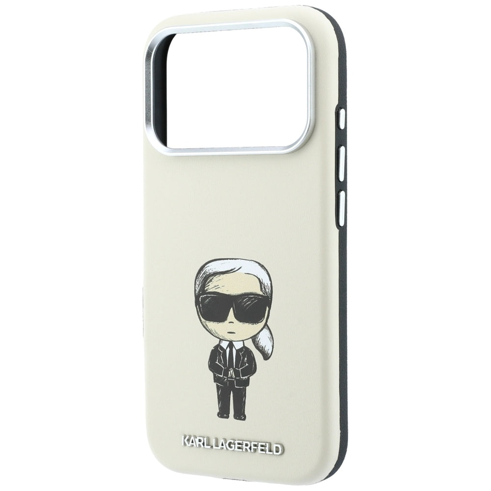 MagSafe pouzdro pro Apple iPhone 18 Pro / 17 Pro, Karl Lagerfeld, Ikonik Sketch, Béžová