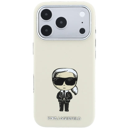 MagSafe pouzdro pro Apple iPhone 18 Pro / 17 Pro, Karl Lagerfeld, Ikonik Sketch, Béžová