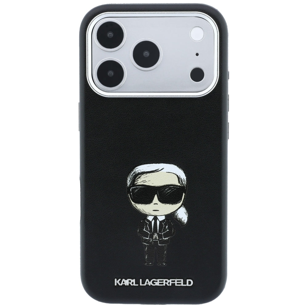 MagSafe pouzdro pro Apple iPhone 18 Pro / 17 Pro, Karl Lagerfeld, Ikonik Sketch, Černá