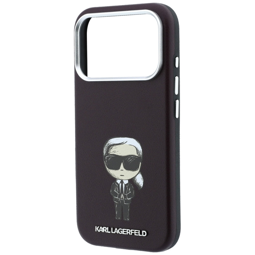 MagSafe Case for Apple iPhone 18 Pro / 17 Pro, Karl Lagerfeld, Ikonik Sketch, Burgundy