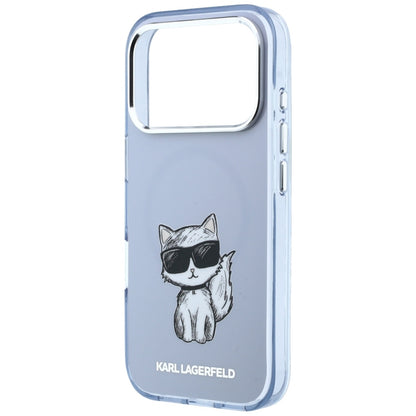 MagSafe pouzdro pro Apple iPhone 18 Pro / 17 Pro, Karl Lagerfeld, IML Choupette Body Sketch Print, Modrá