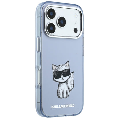MagSafe pouzdro pro Apple iPhone 18 Pro / 17 Pro, Karl Lagerfeld, IML Choupette Body Sketch Print, Modrá