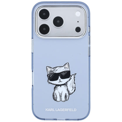 MagSafe pouzdro pro Apple iPhone 18 Pro / 17 Pro, Karl Lagerfeld, IML Choupette Body Sketch Print, Modrá