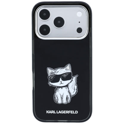 MagSafe pouzdro pro Apple iPhone 18 Pro / 17 Pro, Karl Lagerfeld, IML Choupette Body Sketch Print, Černá