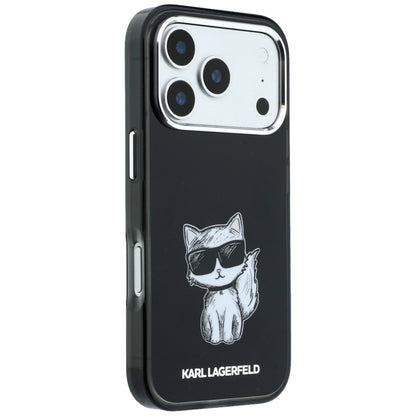 MagSafe pouzdro pro Apple iPhone 18 Pro / 17 Pro, Karl Lagerfeld, IML Choupette Body Sketch Print, Černá