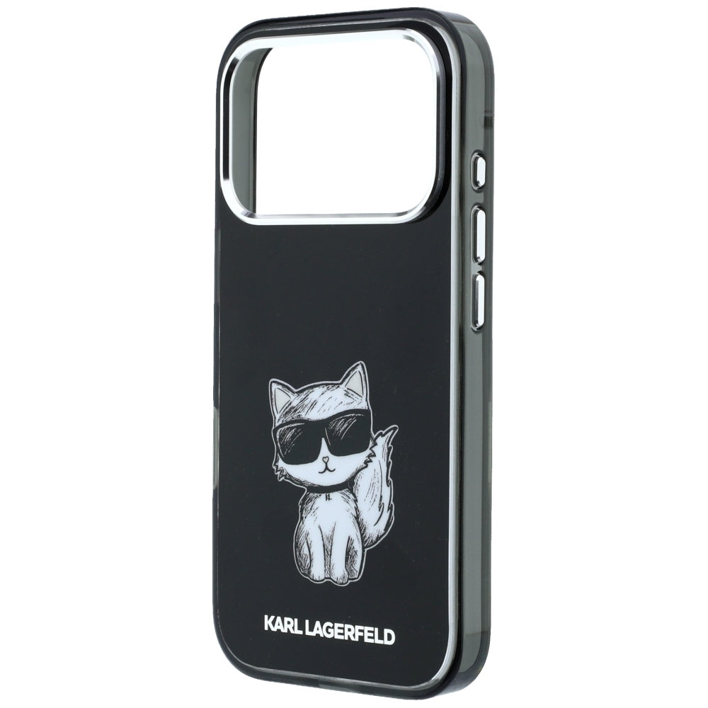 MagSafe pouzdro pro Apple iPhone 18 Pro / 17 Pro, Karl Lagerfeld, IML Choupette Body Sketch Print, Černá
