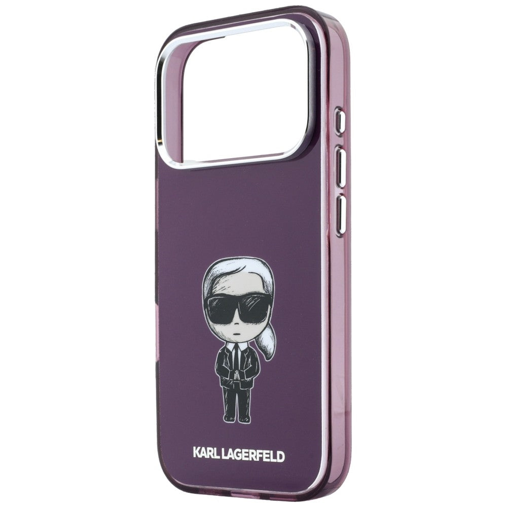 Pouzdro MagSafe pro Apple iPhone 18 Pro / 17 Pro, Karl Lagerfeld, HC IML Ikonik Sketch Print, vínové