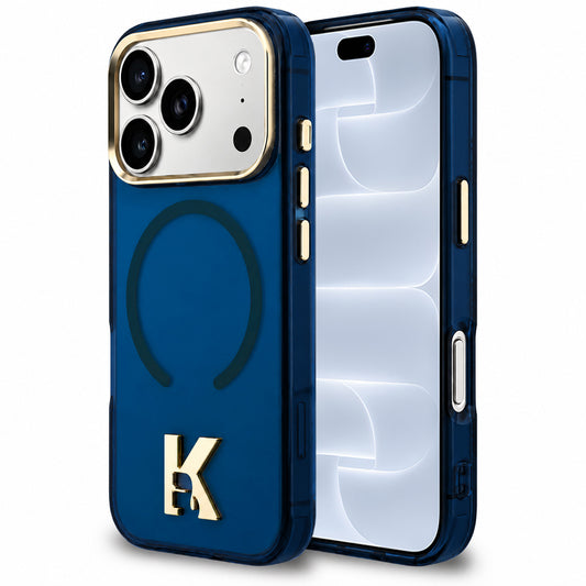 Pouzdro MagSafe pro Apple iPhone 18 Pro / 17 Pro, Karl Lagerfeld, IML Karl Head Logo, modré