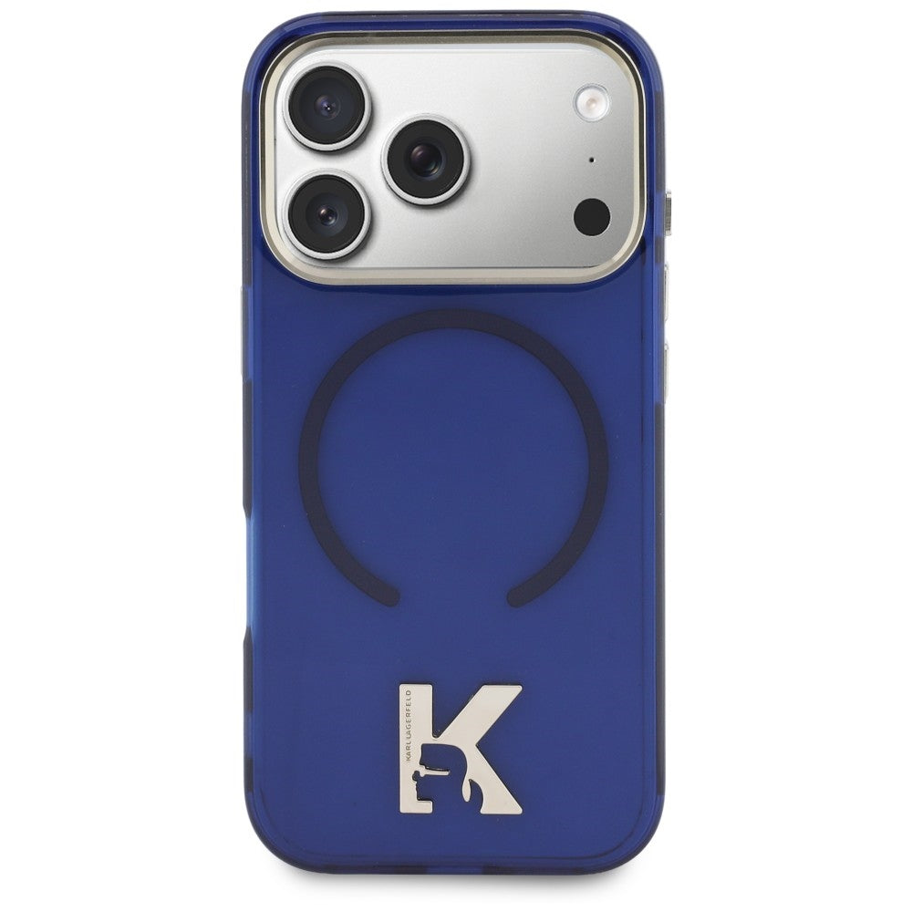 MagSafe Case for Apple iPhone 18 Pro / 17 Pro, Karl Lagerfeld, IML Karl Head Logo, Blue