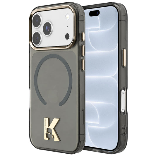 Pouzdro MagSafe pro Apple iPhone 18 Pro / 17 Pro, Karl Lagerfeld, IML Karl Head Logo, černé
