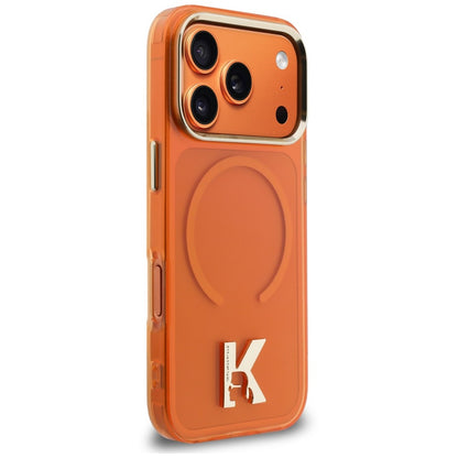MagSafe Case for Apple iPhone 18 Pro / 17 Pro, Karl Lagerfeld, IML Karl Head Logo, Orange