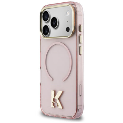 Pouzdro MagSafe pro Apple iPhone 18 Pro / 17 Pro, Karl Lagerfeld, IML Karl Head Logo, růžové