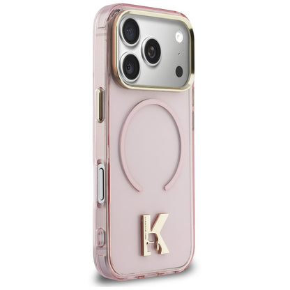 Pouzdro MagSafe pro Apple iPhone 18 Pro / 17 Pro, Karl Lagerfeld, IML Karl Head Logo, růžové