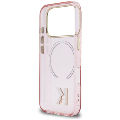 Pouzdro MagSafe pro Apple iPhone 18 Pro / 17 Pro, Karl Lagerfeld, IML Karl Head Logo, růžové
