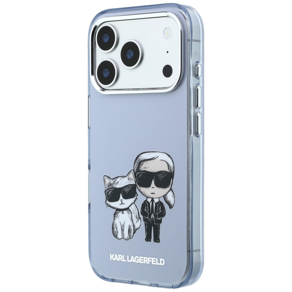 MagSafe pouzdro pro Apple iPhone 18 Pro / 17 Pro, Karl Lagerfeld, IML KC Bodies Sketch Print, Modrá
