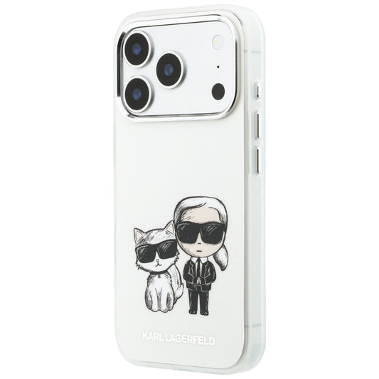 MagSafe pouzdro pro Apple iPhone 18 Pro / 17 Pro, Karl Lagerfeld, IML KC Bodies Sketch Print, Béžová