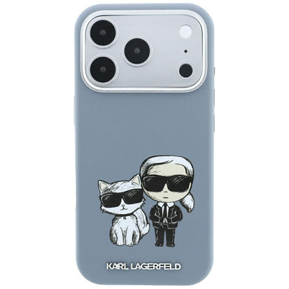 MagSafe pouzdro pro Apple iPhone 18 Pro / 17 Pro, Karl Lagerfeld, KC Bodies Sketch, Bleu
