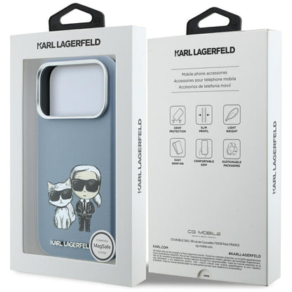MagSafe pouzdro pro Apple iPhone 18 Pro / 17 Pro, Karl Lagerfeld, KC Bodies Sketch, Bleu