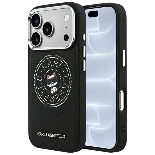 MagSafe Case for Apple iPhone 18 Pro / 17 Pro, Karl Lagerfeld, Point and Choupette Sketch, Black