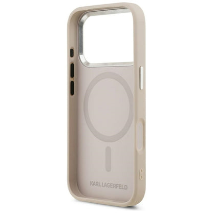 MagSafe pouzdro pro Apple iPhone 18 Pro / 17 Pro, Karl Lagerfeld, Ring Karl RSG Logo, Růžová