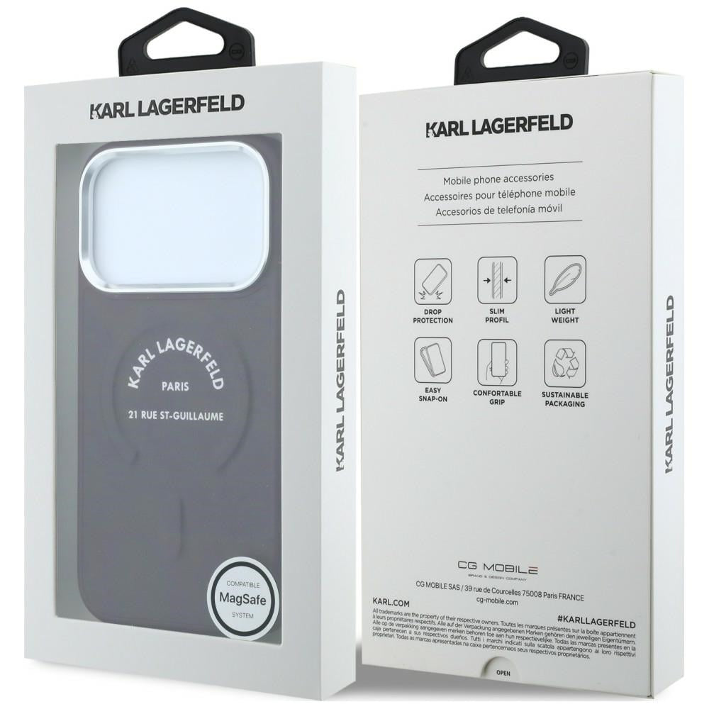 MagSafe pouzdro pro Apple iPhone 18 Pro / 17 Pro, Karl Lagerfeld, Ring Karl RSG Logo, Vínová