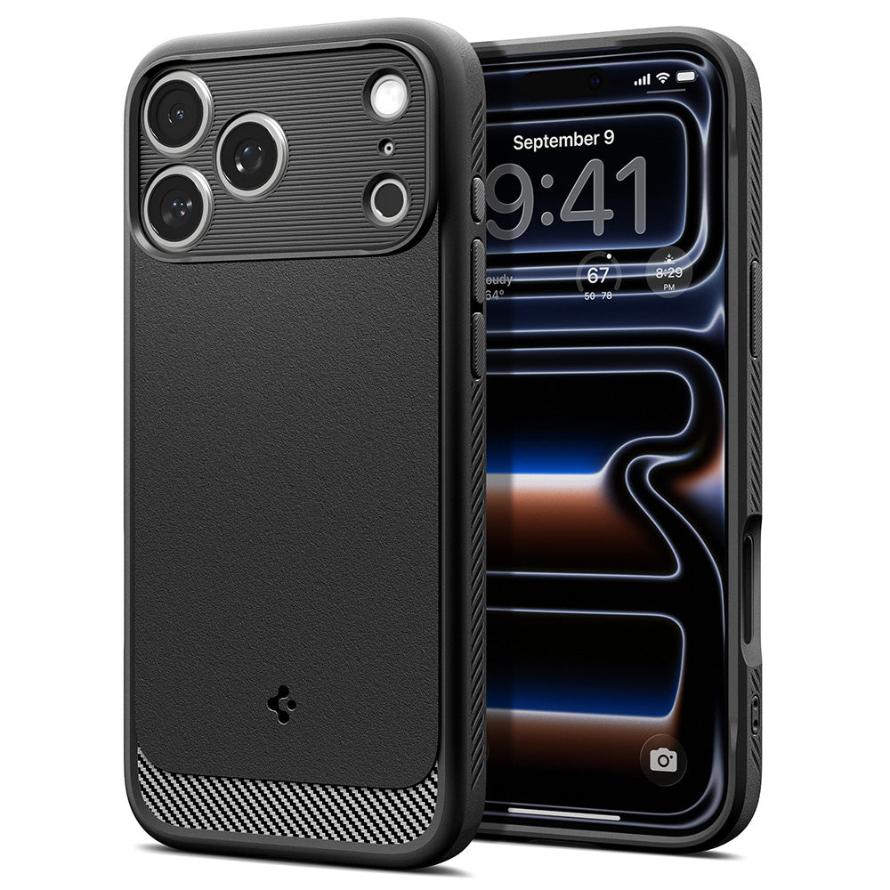 MagSafe pouzdro pro Apple iPhone 18 Pro / 17 Pro, Spigen, Rugged Armor, Matná černá ACS12147
