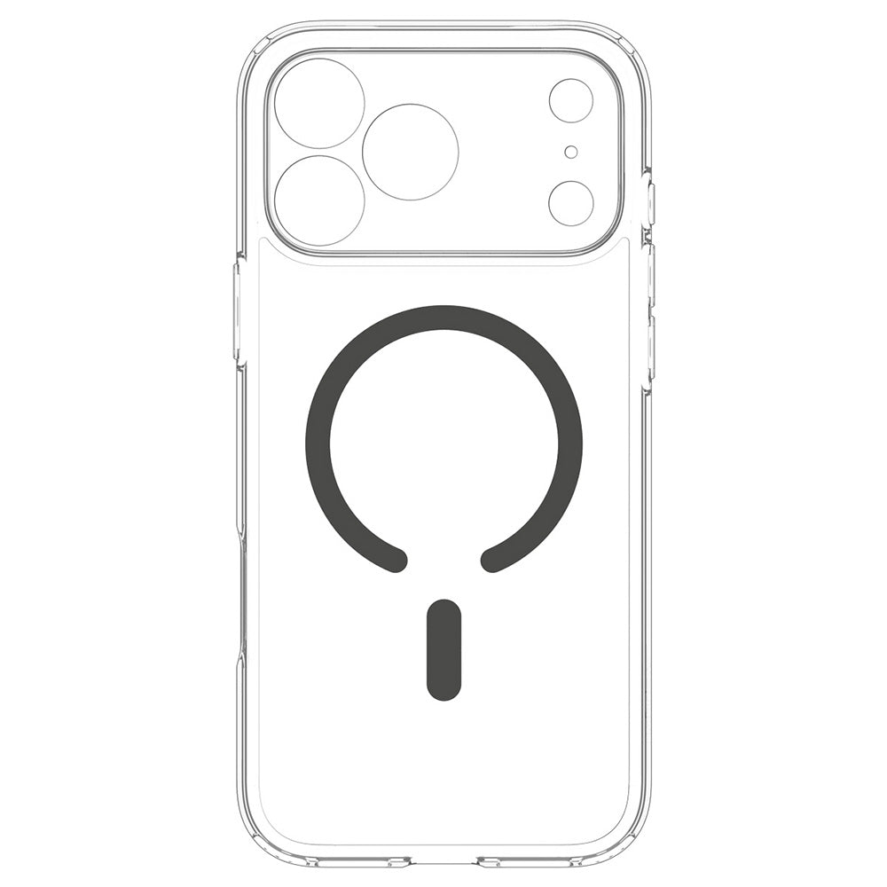 MagSafe pouzdro pro Apple iPhone 18 Pro / 17 Pro, Spigen, Ultra Hybrid, Šedá průhledná ACS12156