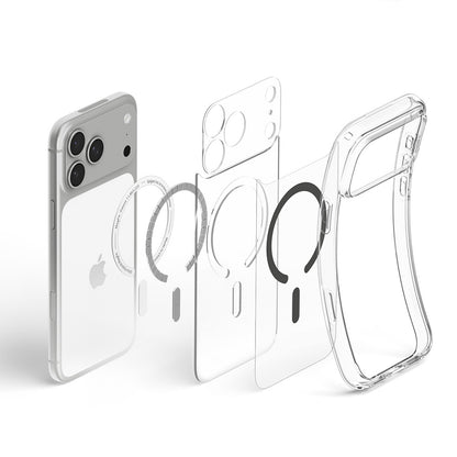 MagSafe pouzdro pro Apple iPhone 18 Pro / 17 Pro, Spigen, Ultra Hybrid, Šedá průhledná ACS12156
